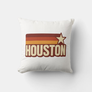 Cojín Decorativo Diseño de estrellas de época retro de Houston Texa