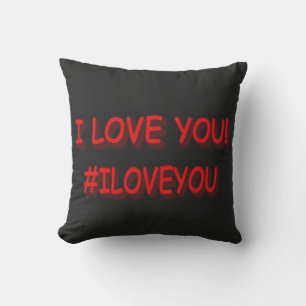 Cojín Decorativo Diseño De Expresión Cuta "¡TE AMO!". ¡Hazte con un