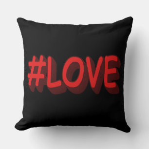 Cojín Decorativo Diseño de expresiones personalizadas "#LOVE". ¡Haz