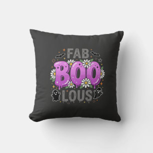 Cojín Decorativo Diseño de fantasma de Halloween Fab Boo Lous_1