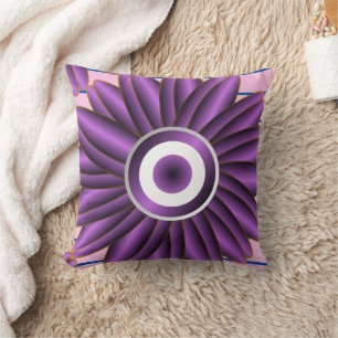 Cojín Decorativo Diseño de Flor Abstracta Moderna con Patrón Floral