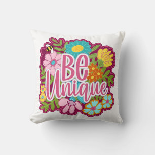Cojín Decorativo Diseño de flor motivacional único
