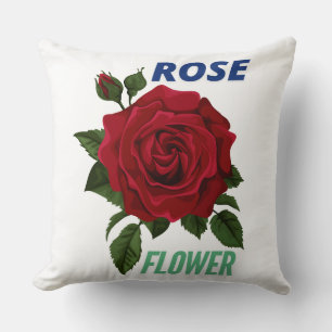 COJÍN DECORATIVO DISEÑO DE FLORES DE ROSA