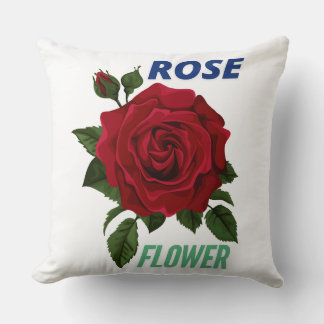 COJÍN DECORATIVO DISEÑO DE FLORES DE ROSA