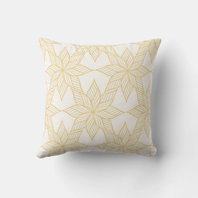 Cojín Decorativo Diseño de flores sin costuras (Reverso)