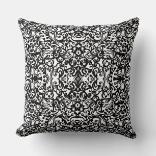Cojín Decorativo Diseño de fondo abstracto blanco negro lindo