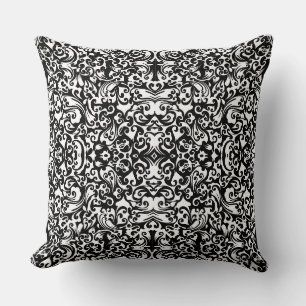 Cojín Decorativo Diseño de fondo fluido continuo negro lindo