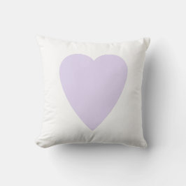 Cojín Decorativo Diseño de forma de corazón púrpura blanco y lila