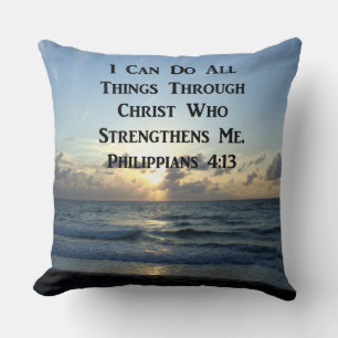 COJÍN DECORATIVO DISEÑO DE FOTOS DE SERENE PHILIPPIANS 4:13