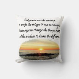 COJÍN DECORATIVO DISEÑO DE FOTOS DE SERENITY PRAYER SUNRISE