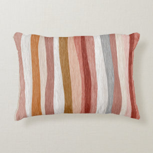 Cojín Decorativo Diseño de franja vertical neutral cálida sin costu
