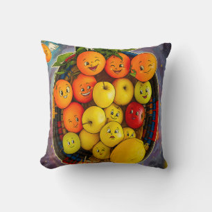COJÍN DECORATIVO DISEÑO DE FRUTA DIVERTIDO