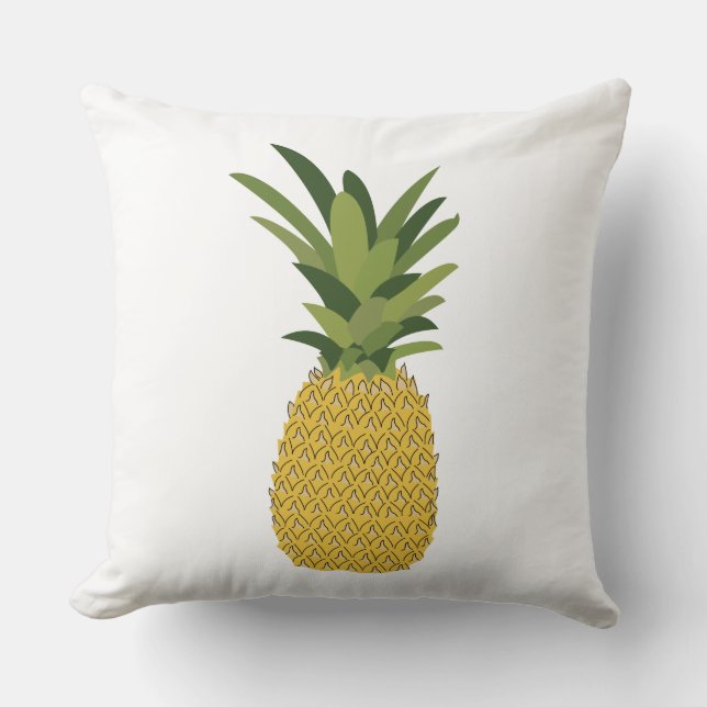 Cojín Decorativo Diseño de fruta tropical de piña (Anverso)