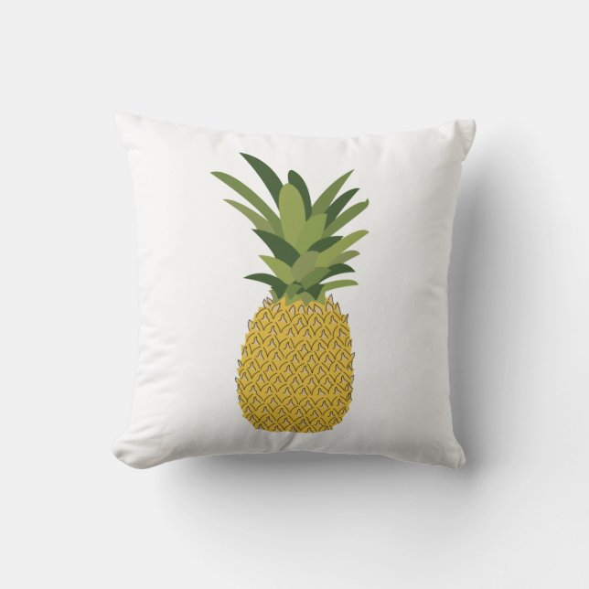 Cojín Decorativo Diseño de fruta tropical de piña (Anverso)