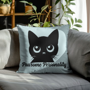 Cojín Decorativo Diseño de gato con personalidad impresionante