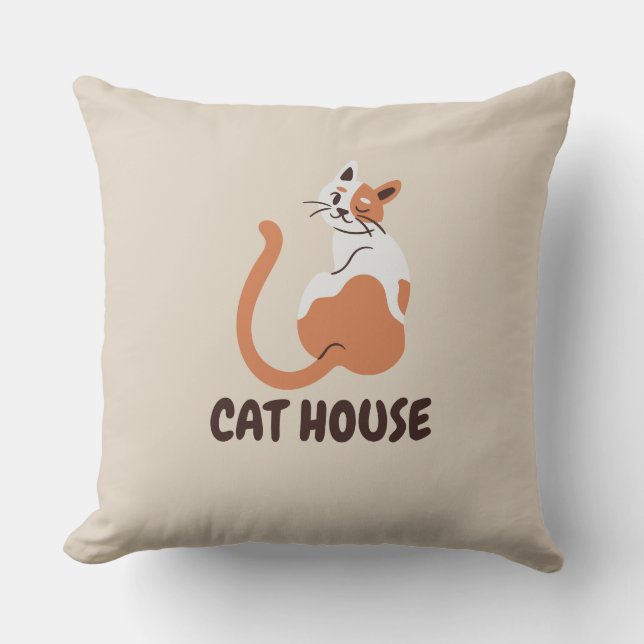Cojín Decorativo diseño de gato cte (Anverso)