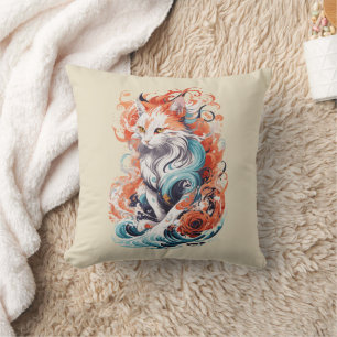 Cojín Decorativo Diseño De Gatos Cuadros En Estilo Neotradicional
