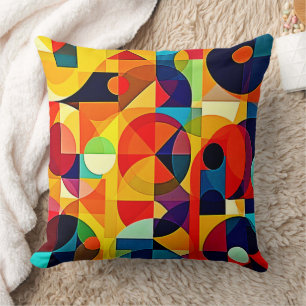 Cojín Decorativo Diseño de geometría de color Bauhaus
