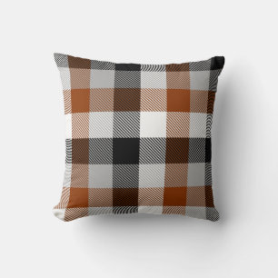 Cojín Decorativo Diseño de Gingham Black Twill Gingham