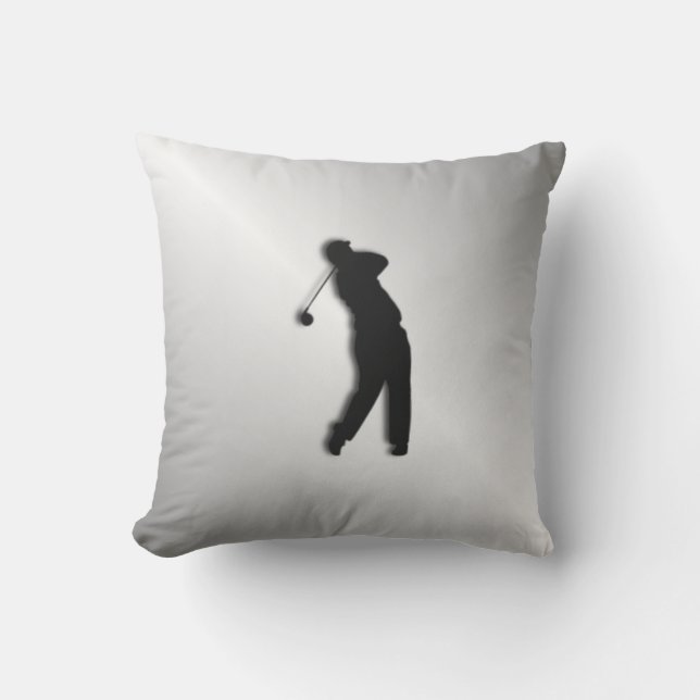 Cojín Decorativo Diseño de Golf Plata (Anverso)