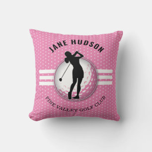 Cojín Decorativo Diseño de golfista femenina elegante