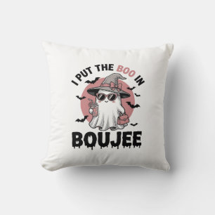 Cojín Decorativo Diseño de grabado vintage de fantasma Boujee Hallo