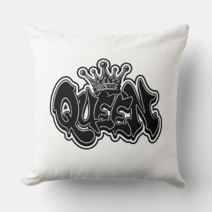 Cojín Decorativo Diseño de grafiti de reina