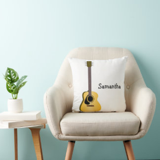 Cojín Decorativo Diseño de Guitarra Acústica Personalizado