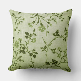 Cojín Decorativo Diseño de habitación con regalo verde y cálido