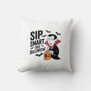 Cojín Decorativo Diseño de Halloween con tema de vampiros divertido