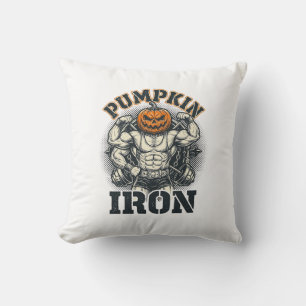 Cojín Decorativo Diseño de Halloween de culturismo vintage de calab