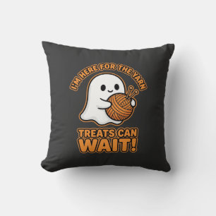 Cojín Decorativo Diseño de Halloween de fantasmas de ganchillo