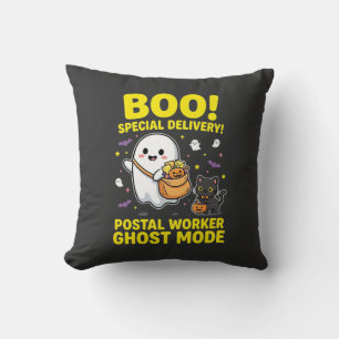 Cojín Decorativo Diseño de Halloween del modo fantasma del trabajad