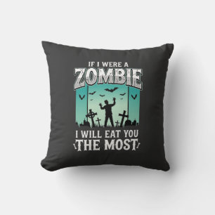 Cojín Decorativo Diseño de Halloween Te Voy a Comer Zombie_1