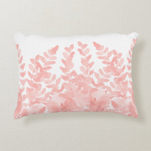 Cojín Decorativo Diseño de helecho sonrosado para hogar natural