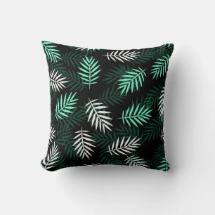 Cojín Decorativo Diseño de hojas de palmera verdes