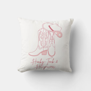 Cojín Decorativo Diseño de Honky Tonk y Resacas   Botas de Vaquero 
