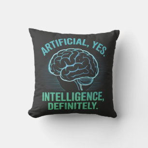 Cojín Decorativo Diseño de Humor de Cerebro de Inteligencia Artific