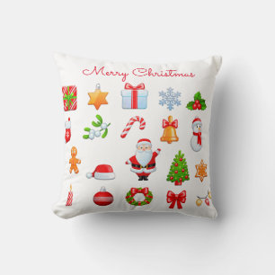 Cojín Decorativo Diseño de iconos para Navidades dulces