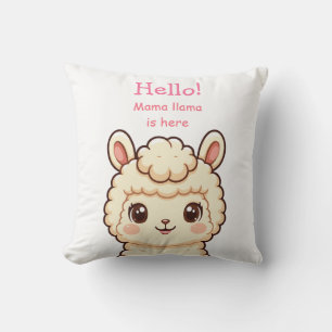 Cojín Decorativo Diseño de ilustración de llama linda
