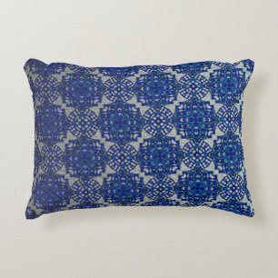 Cojín Decorativo Diseño de imitación azul gris monocromático