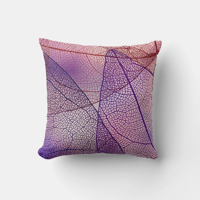 Cojín Decorativo Diseño de impresiones artísticas de venas de leafy (Anverso)