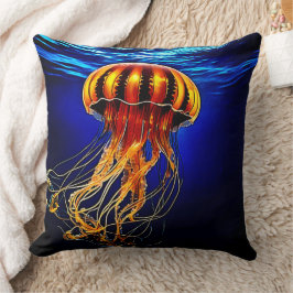 Cojín Decorativo Diseño de Jelly de Brillo Oceánico