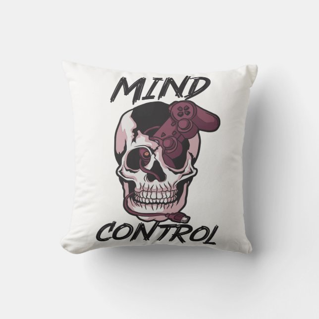 Cojín Decorativo Diseño de juegos de control mental (Anverso)