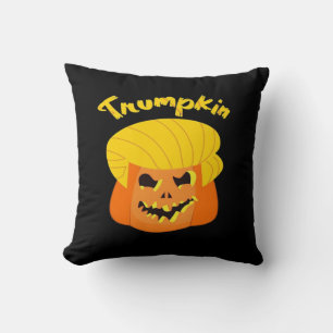 Cojín Decorativo Diseño de la calabaza de Trumpkin Halloween - Lema