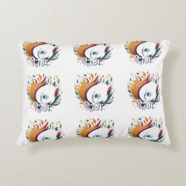 Cojín Decorativo Diseño de la flama de juego feliz