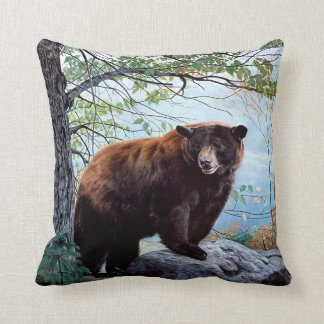 Cojín Decorativo Diseño de la naturaleza del bosque del oso