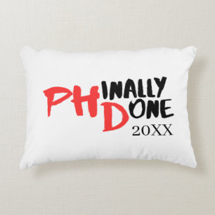Cojín Decorativo Diseño de la oferta de graduación de PHD divertida