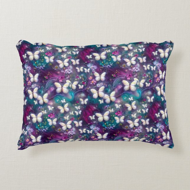Cojín Decorativo Diseño de la serie de mariposa mística 5 (Anverso)