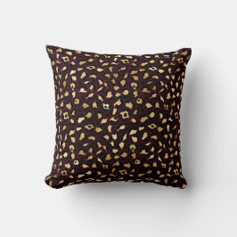 Cojín Decorativo Diseño de la serie Leopardo Burgundy y Gold 8